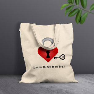 Sac fourre-tout de clé d'amour personnalisée