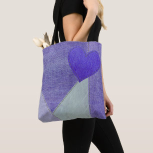 Sac fourre-tout de coeur de Denim
