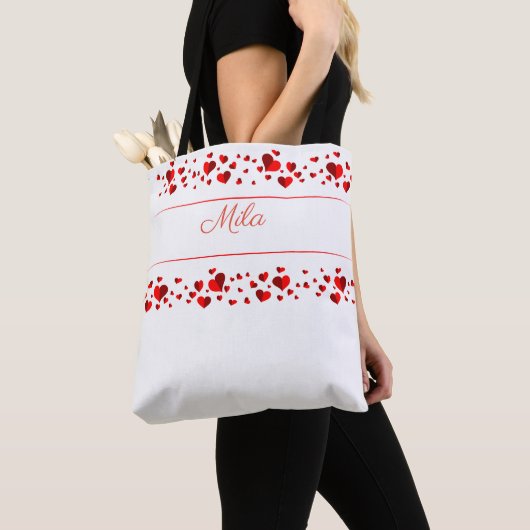 Sac fourre-tout de coeur doux (De près)