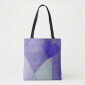 Sac fourre-tout de coeur pourpre Denim (Devant)