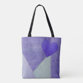 Sac fourre-tout de coeur pourpre Denim (Dos)