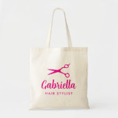 Sac fourre-tout de coiffeur avec logo de ciseaux à (Devant)