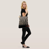 Sac fourre-tout de collection de peau Zebra (Sur le modèle)
