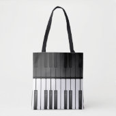 Sac fourre-tout de conception de clavier de piano (Devant)