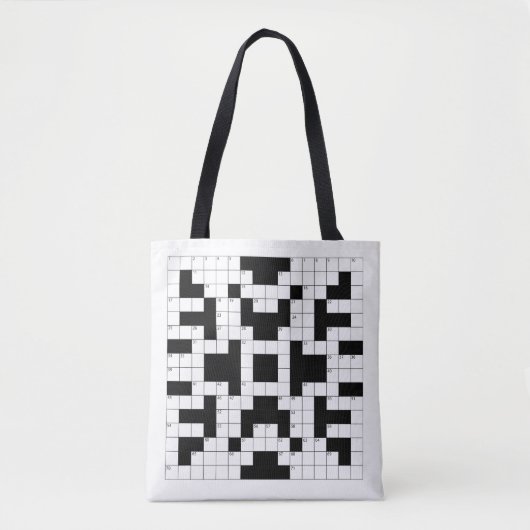 Sac fourre-tout de conception de puzzle de mots cr (Devant)