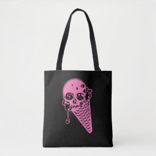 Sac fourre-tout de cône de crème glacée rose