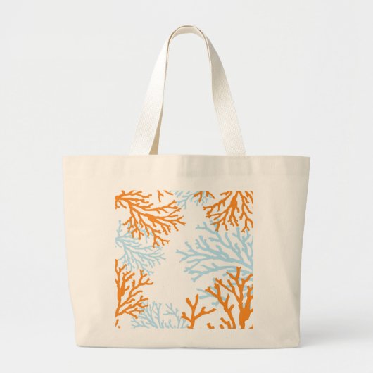 Sac fourre-tout de corail orange et bleu (Devant)