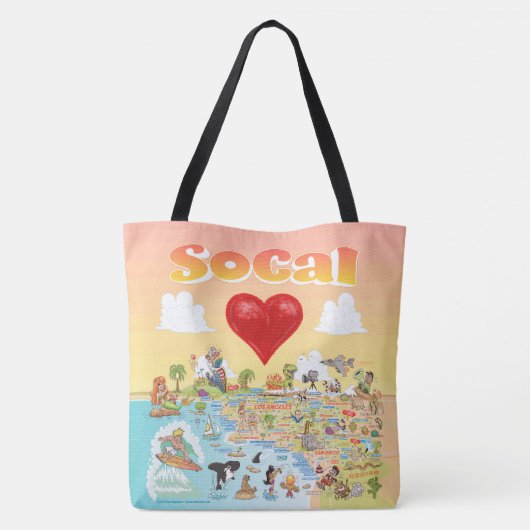 Sac fourre-tout de coucher de soleil SoCal (Dos)