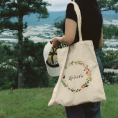 Sac fourre-tout de couronne de fleurs de couleur