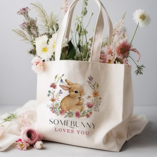 Sac fourre-tout de courses en toile Somebunny Baby