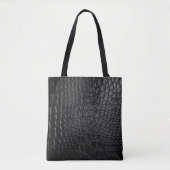 Sac fourre-tout de crocodile noir (Devant)