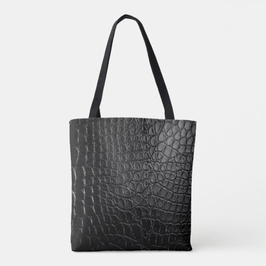 Sac fourre-tout de crocodile noir (Dos)