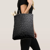 Sac fourre-tout de crocodile noir (De près)