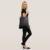 Sac fourre-tout de crocodile noir (Sur le modèle)