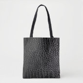 Sac fourre-tout de crocodile noir (Devant)