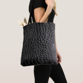 Sac fourre-tout de crocodile noir (De près)