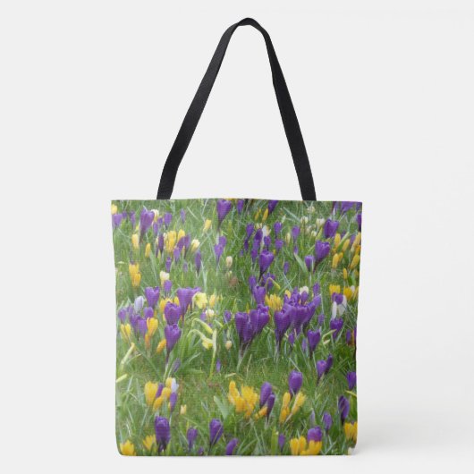 Sac fourre-tout de Crocus jaunes et violets (Devant)