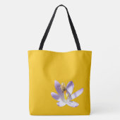 Sac fourre-tout de Crocus jaunes et violets (Dos)