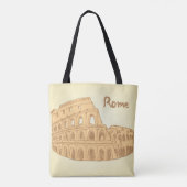 Sac fourre-tout de croquis du Colisée de Rome (Dos)