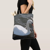 Sac fourre-tout de cygne blanc (De près)