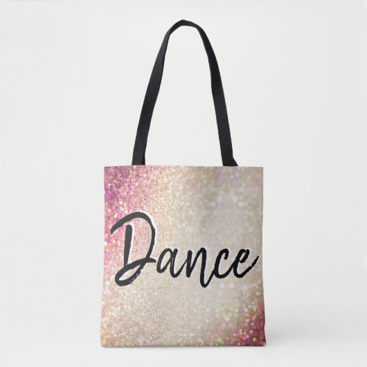 Sac fourre-tout de danse| Faux Gold et Pink Partie (Devant)