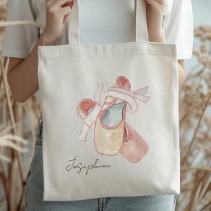 Sac fourre-tout de danseuse ballerine avec nom