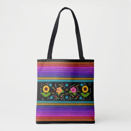 Sac fourre-tout de design mexicain couleur plein (Devant)