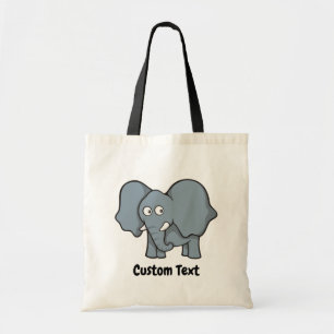 Sac fourre-tout de dessin animé d'éléphants gris