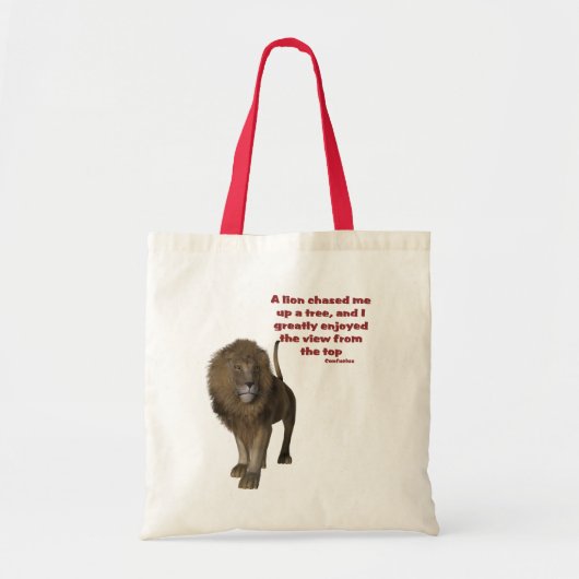 Sac fourre-tout de devis Inspirationnel Lion Confu (Devant)