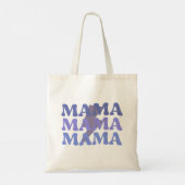 Sac fourre-tout de devis Mama Mama Mama bleu et vi (Dos)