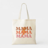 Sac fourre-tout de devis Mama Mama Mama orange et  (Dos)