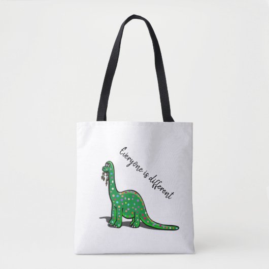 Sac fourre-tout de dinosaure vert mignon (Devant)