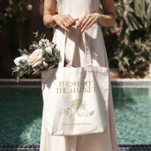 Sac fourre-tout de douche de mariée tout droit du