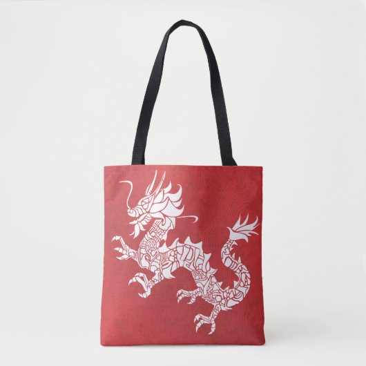 sac fourre-tout de dragon rouge (Devant)