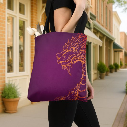 Sac fourre-tout de dragon violet