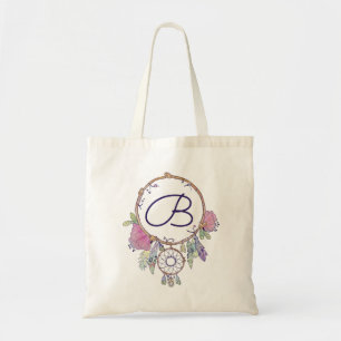 Sac fourre-tout de Dreamcatcher Boho Monogram