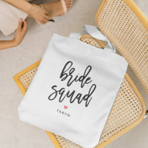 Sac fourre-tout de fête de mariée éditable de la b