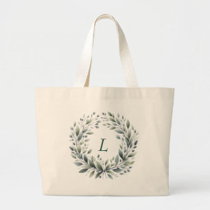 Sac fourre-tout de feuille verte monogramme person