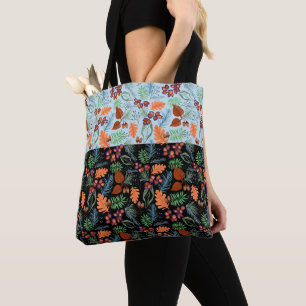 Sac fourre-tout de feuilles d'automne. 2 couleurs