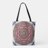 sac fourre-tout de fleur rose fractal (Dos)