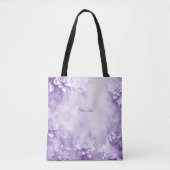 Sac fourre-tout de fleurs blanches violettes (Devant)