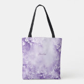 Sac fourre-tout de fleurs blanches violettes (Dos)