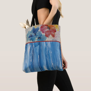 Sac fourre-tout de fleurs d'aquarelle