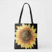 Sac fourre-tout de fleurs de tournesol d'aquarelle (Devant)