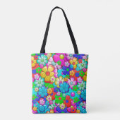 sac fourre-tout de fleurs hippie (Dos)