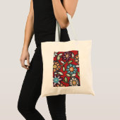 sac fourre-tout de fleurs hippies colorées (Devant (produit))