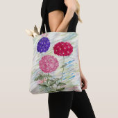 Sac fourre-tout de fleurs Hydrangea de style vinta (De près)