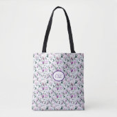 Sac fourre-tout de fleurs Lilac monogrammed (Devant)