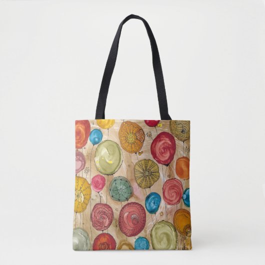 Sac fourre-tout de fleurs lunaires (Devant)