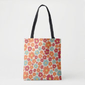 Sac fourre-tout de fleurs rétro (Devant)